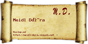 Meidl Dóra névjegykártya